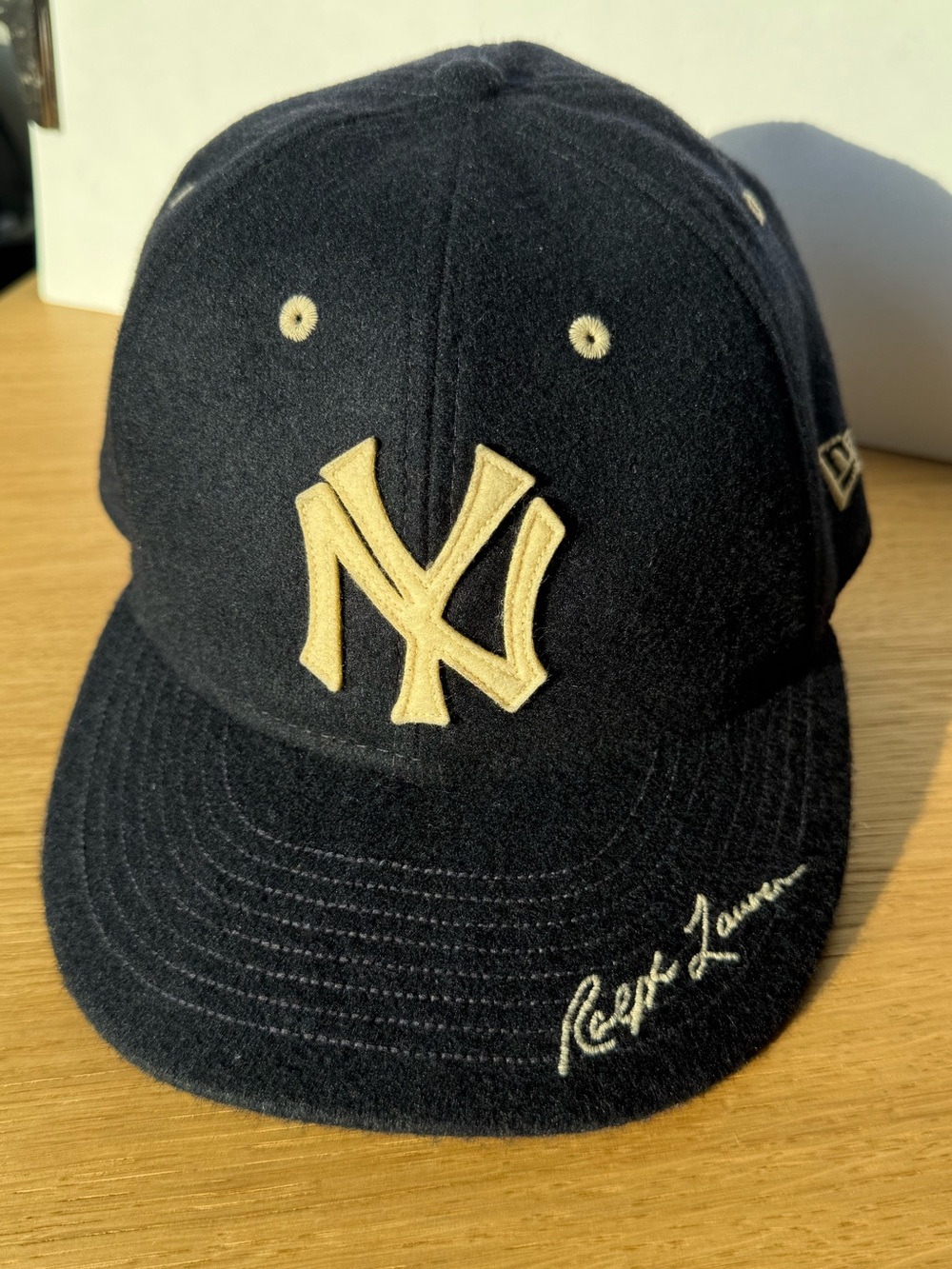 Ralph Lauren New Era New York Yankees Wool Baseball Cap with Cream Logo